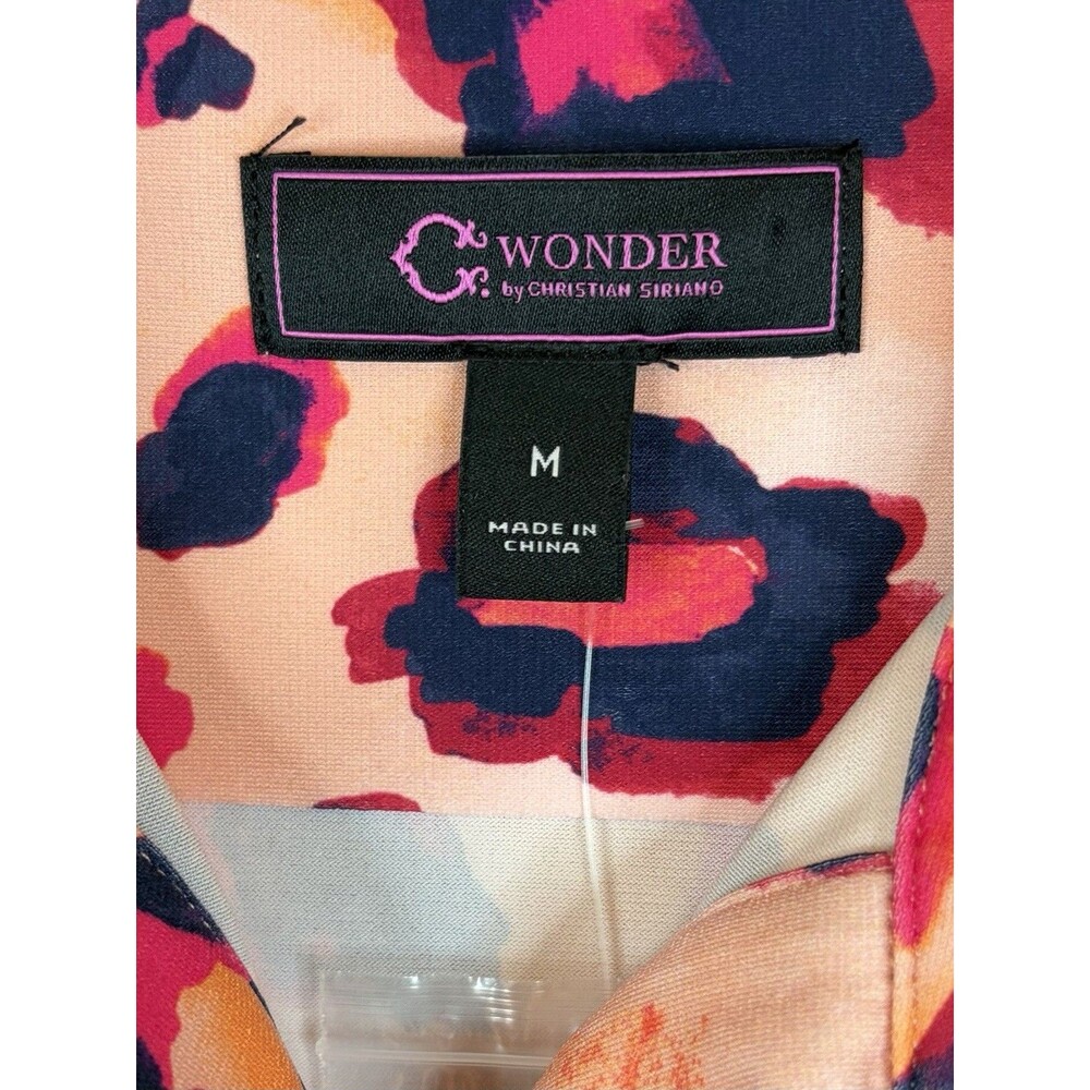 C WONDER by Christian Siriano Leopard Print Maxi Shirt Dress Melon Cloud Medium - Picture 3 of 14